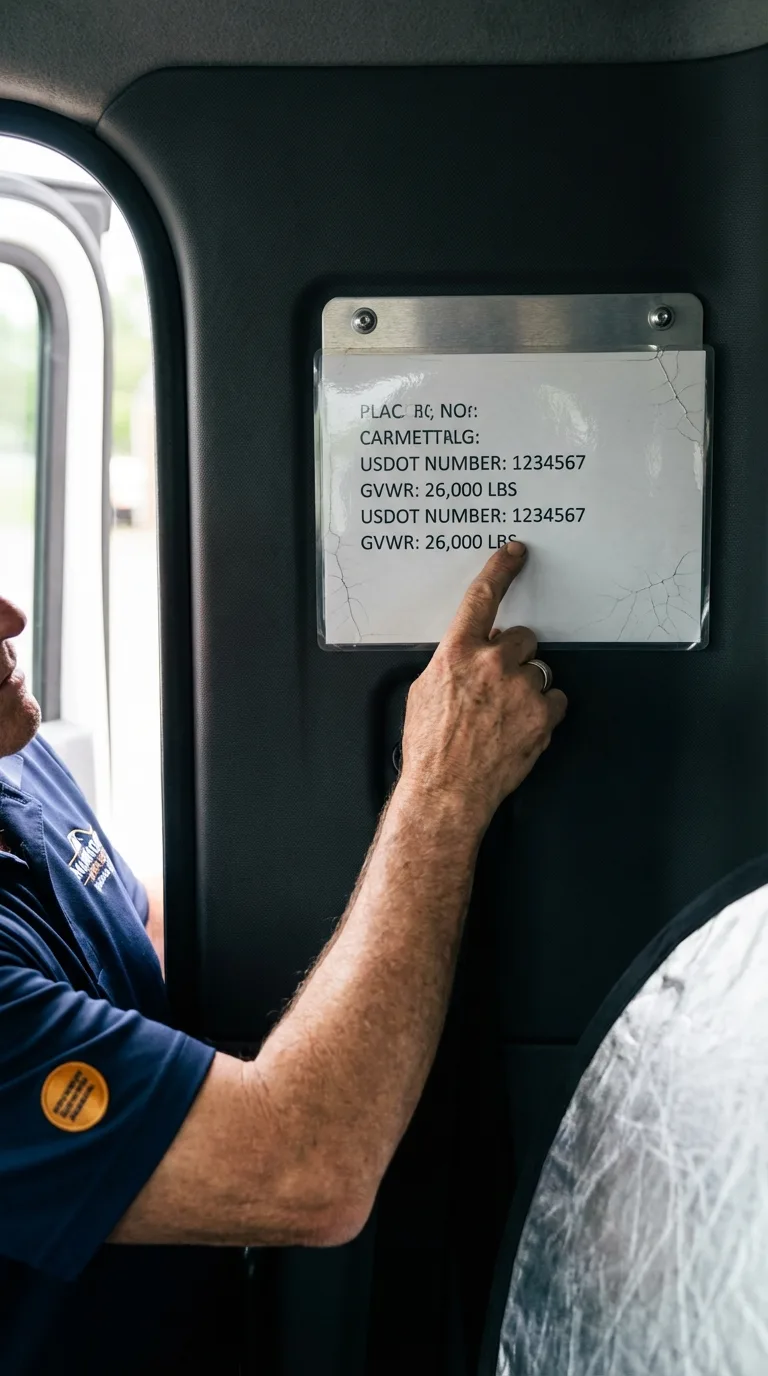USDOT licensing placard verification in Abbeville
